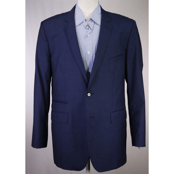 Cartier Anne Valérie Hash Mens Royal Blue 2-Btn Wool Slim Fit Blazer Jacket 46R - Picture 2 of 10